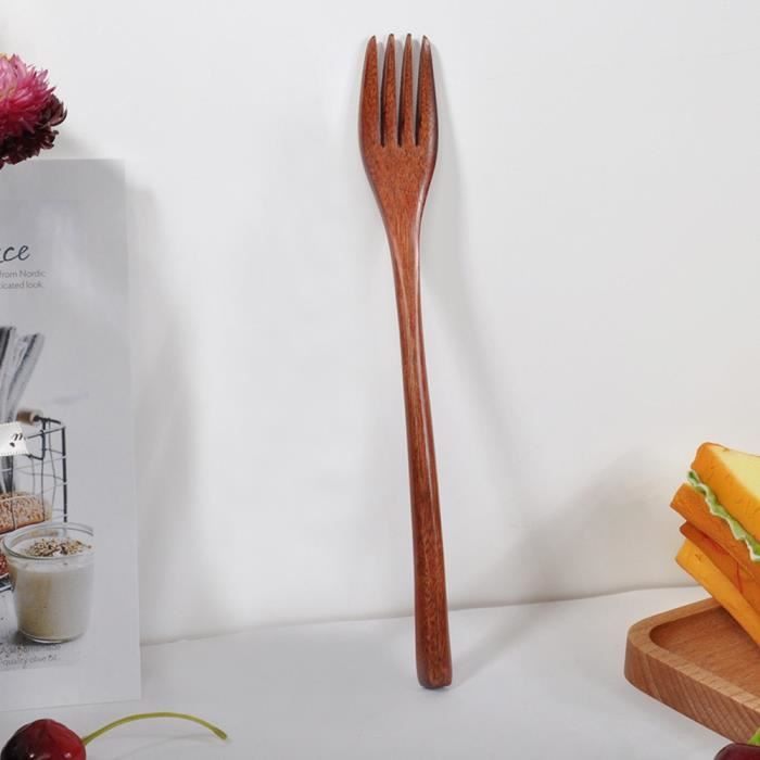 Ensemble cuillère et fourchette en bois de Doussie fait main : couverts gravés personnalisés - France