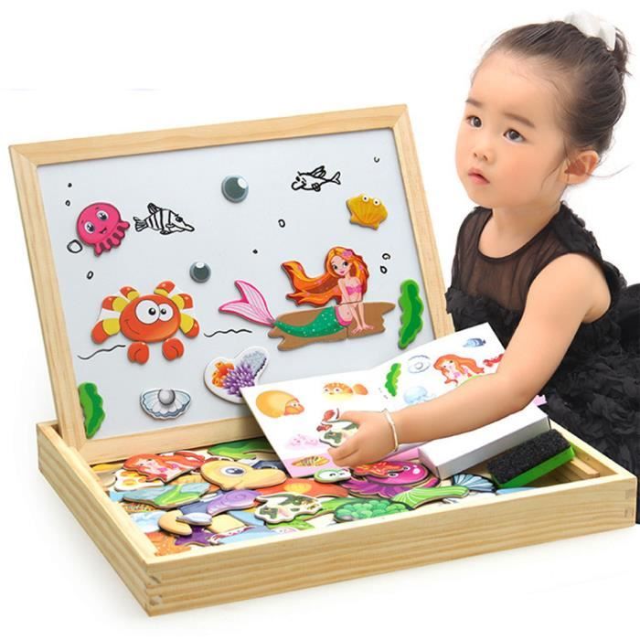 Puzzle en Bois Magnétique Double Face Aimanté pour Enfant 3 Ans et plus Puzzle en Bois Magnétique Double Face Aimanté pour Enfant 3 Ans et plus