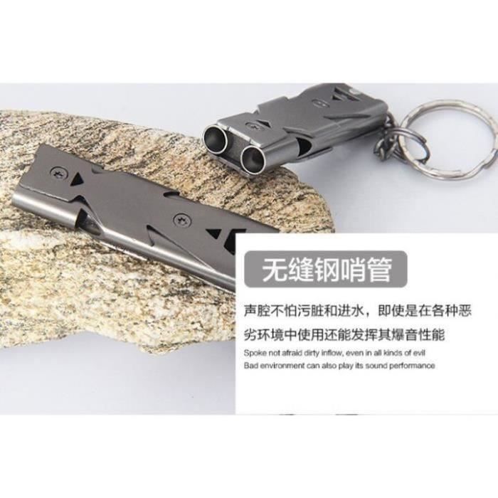 Qianli Sifflet d'urgence en Acier Inoxydable, Haut Décibel d'urgence
