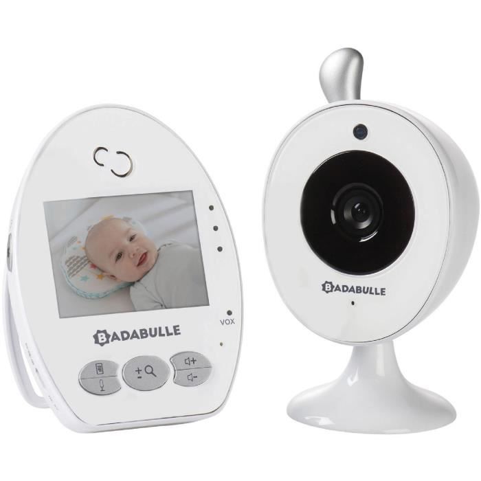 Babyphone BADABULLE - Baby Online Vidéo - Portée 250m - Mode VOX - Vision jour/nuit