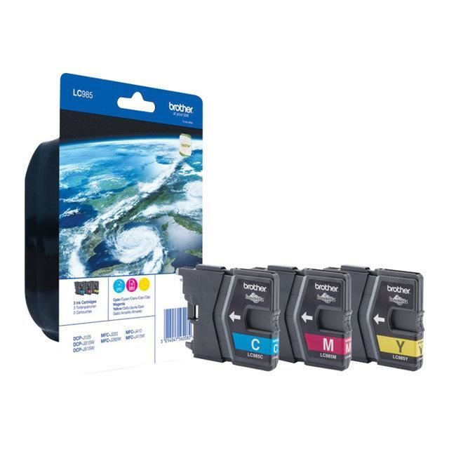 Brother LC985RBWBP Cyan Jaune - vue 3