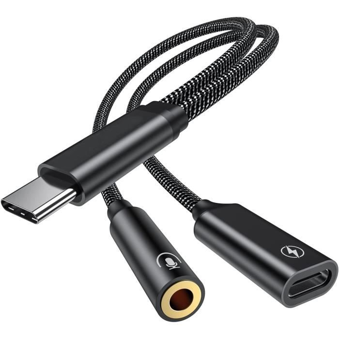 Câble Micro USB-C Vers XLR Femelle J&D - Avec Prise Casque 3 5mm 1 M Tre 990170