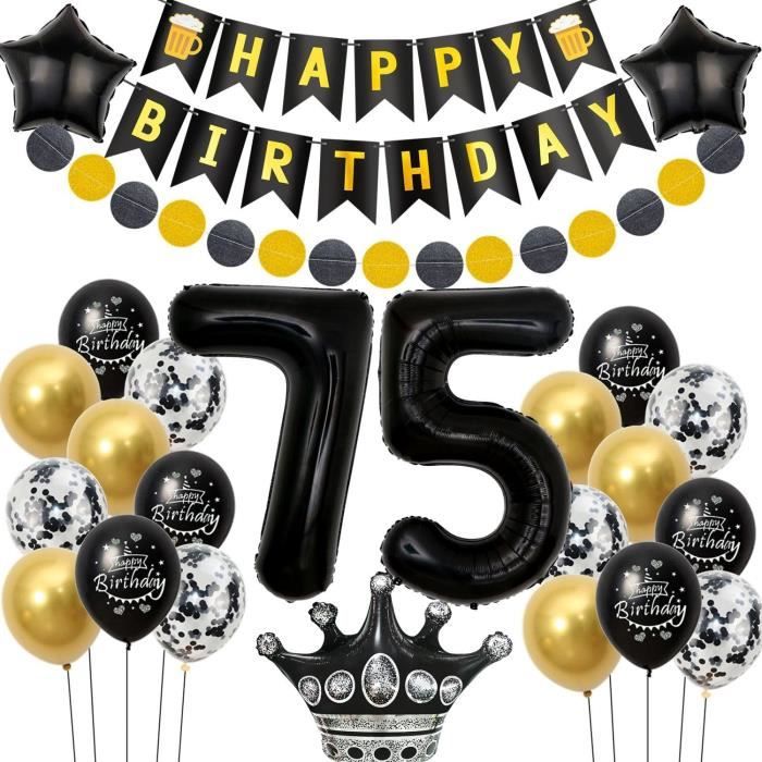 Ballon Noir Décoration 18 Ans Anniversaire, Ballons 18 Ans Garçon Noir