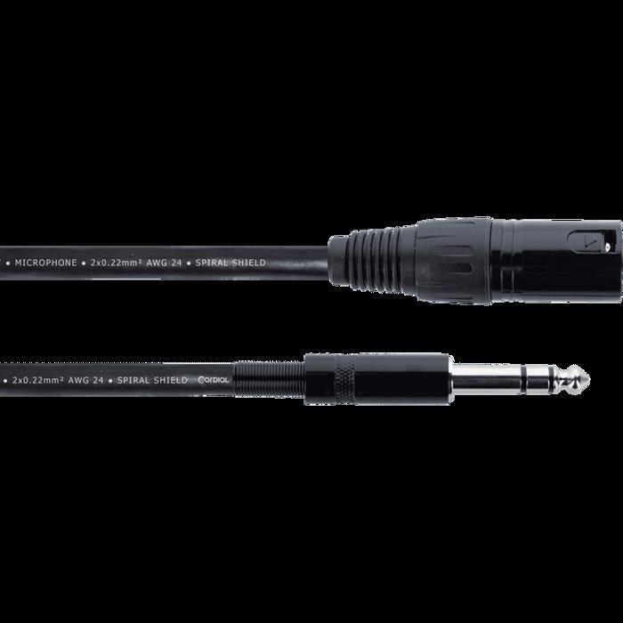 Cordial EM1MV - Câble audio xlr mâle / jack stéréo - 1 m