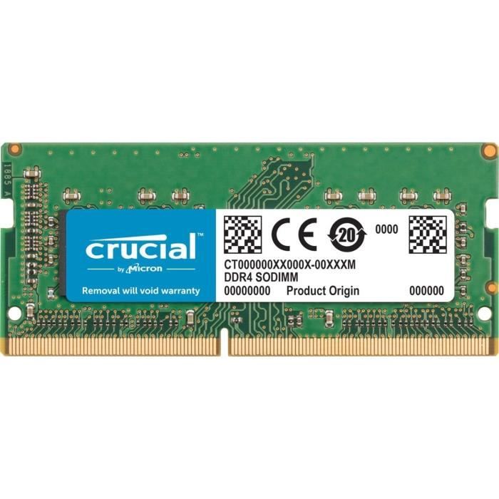 Crucial CT32G4S266M 32Go (DDR4, 2666 MT/s, CL19, SODIMM, 260-Broches)  Mémoire pour Mac - CT32G4S266M - Cdiscount Informatique