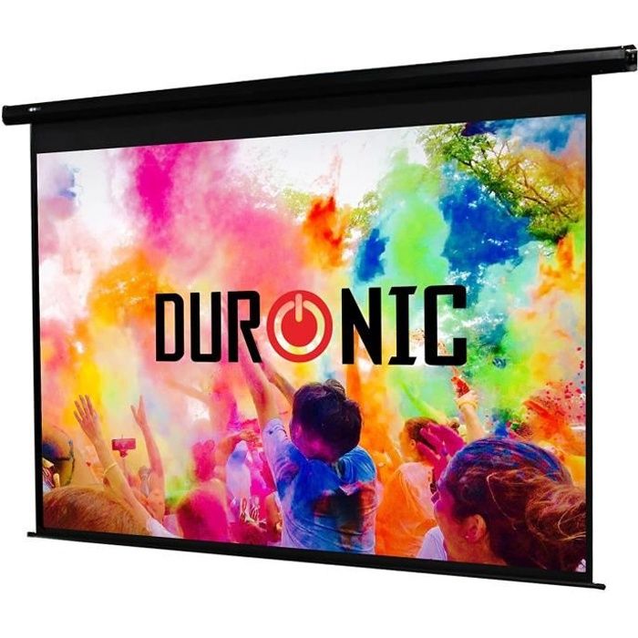 Duronic EPS70/43 Ecran de projection électrique motorisé 70 pouces 4:3/142 x 107 cm - Fixation mur ou plafond - 4K 3D - Gain 1.0