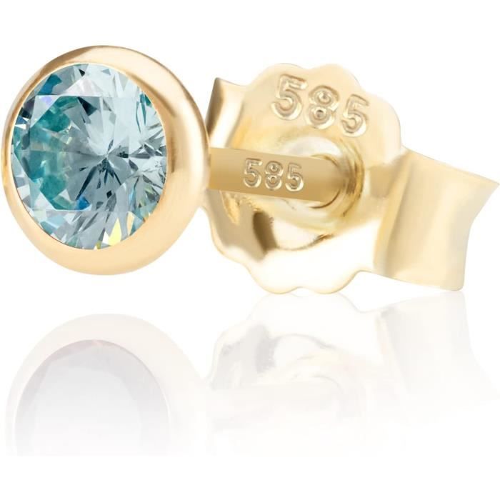 Clou De Nez Boule Or Jaune 9 Carats 2.5mm - Fermoir Andralok - Jewellerybox - Neuf