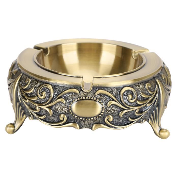 Cendrier Vintage Cendrier En Métal Rotatif Autonettoyant, Pour