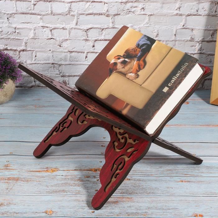 Support Coran Bois Sculpté - Étagère Lecture Prière Islamique - Cadeau Aïd Musulman