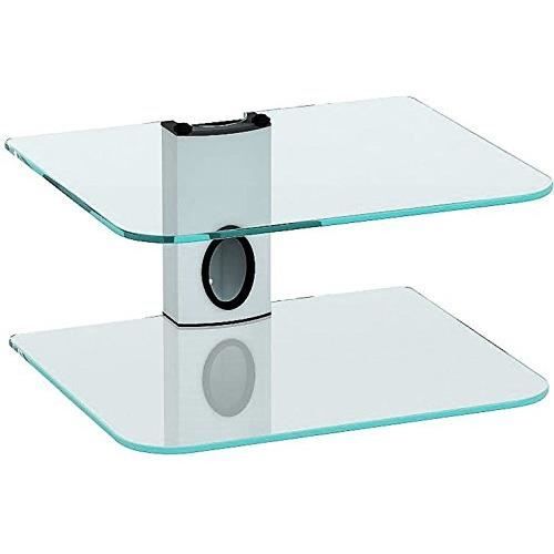 Randaco Lot De 2 Étagères En Verre Trempé 8mm 30x10cm – Étagère Murale Salle De Bain/Douche Avec Supports Inox, Charge Max 15kg