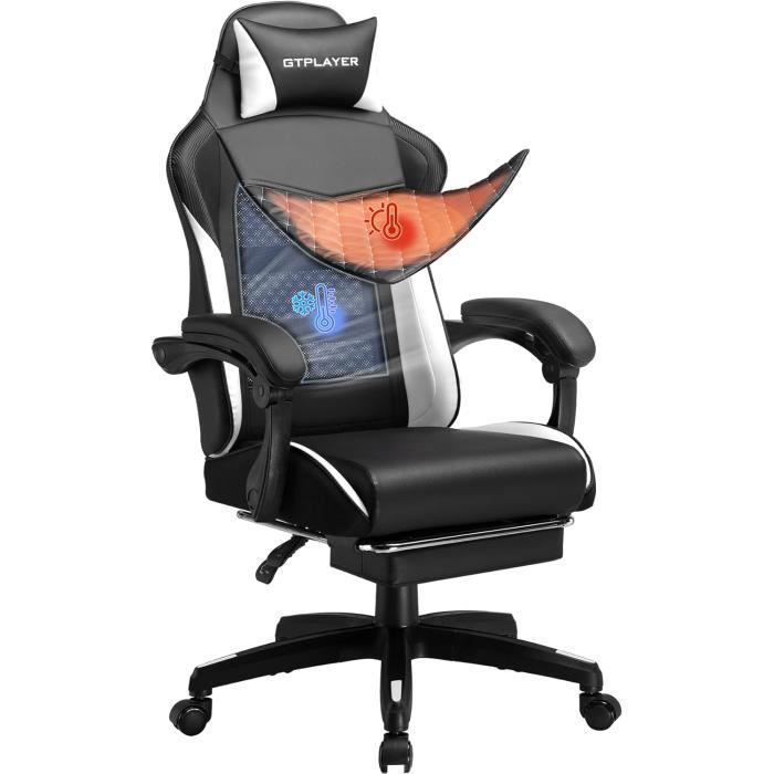 Chaise Gaming Réglable en Hauteur avec Dossier Double