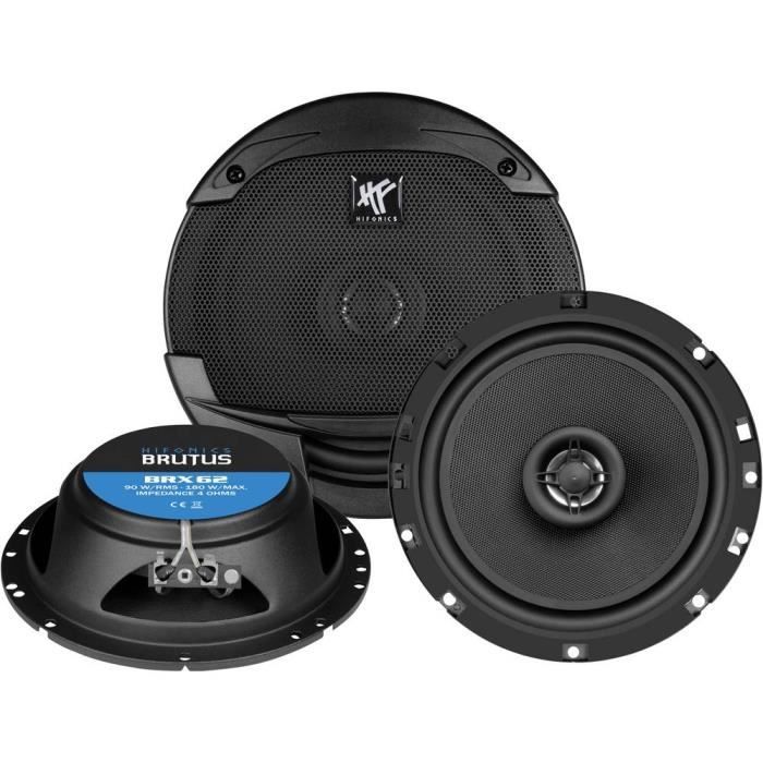 HIFONICS VX-62 – Haut-Parleur Coaxial 2 Voies 180 W, 16,5 Cm Encastrable – Son Puissant Et Profond