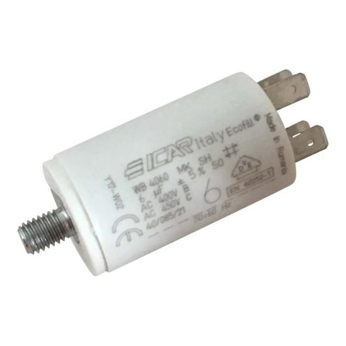 6uF pour moteur électroménager Condensateur de démarrage de 6μF
