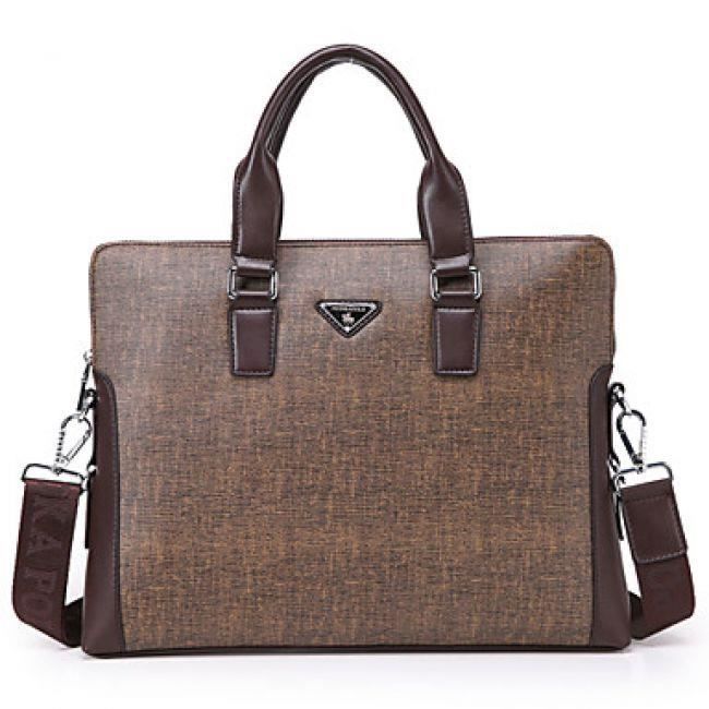 NICOLE & DORIS Sac Cabas 2 Pièces Femme Homme - Porte-Documents Cuir PU Crocodile Avec Portefeuille