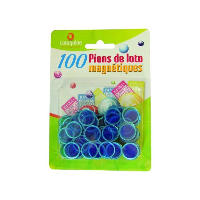 Lot De 100 Jetons De Loto Magnétiques – 5 Couleurs, Diam. 1,7 Cm – Avec Bâton Magnétique – Jeu éducatif Et Bingo