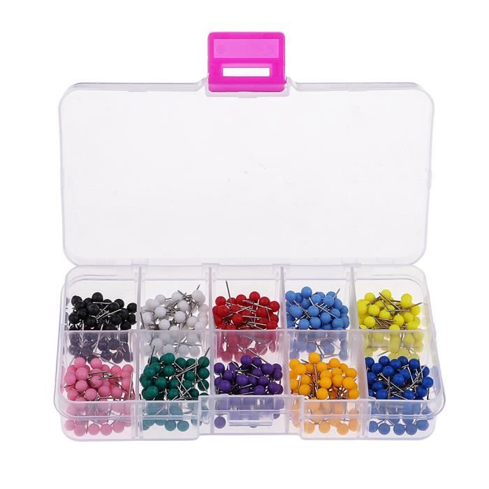 500 Punaises Carte Dorées 15mm - Tête Plastique Or, Acier Inox - Pour Tableau Liège, Bricolage