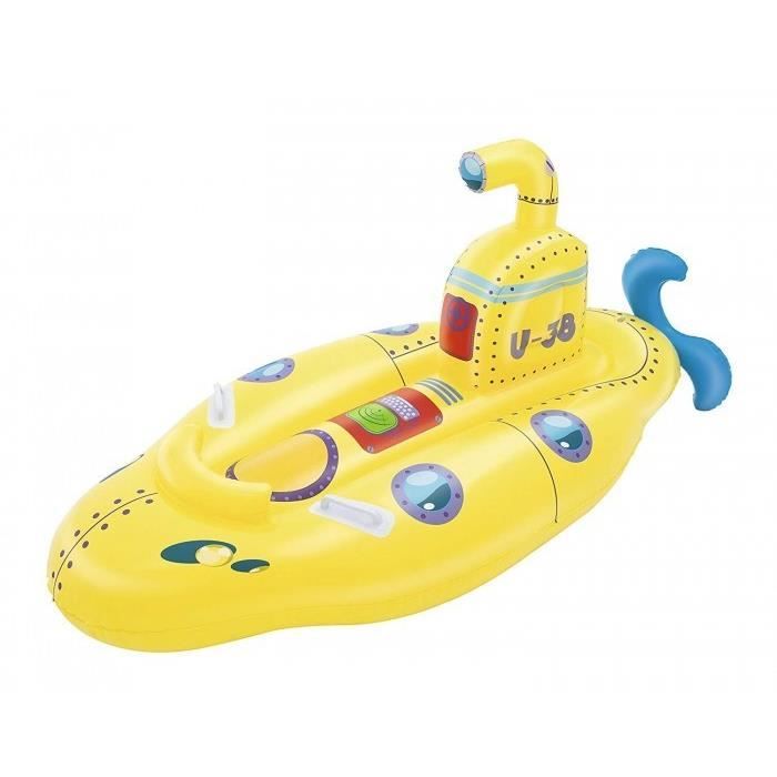 Bouée Adulte Jaune Géante 91cm Gonflable Piscine Plage Été - Anneau Natation Fluorescent