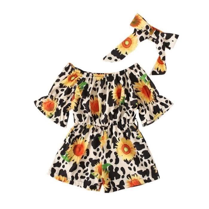 Combinaison Courte Femme été – Style Bohème Fleuri | Sans Manches, Jambes Larges | Tenue Décontractée Plage