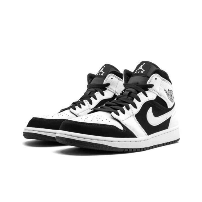 Air Jordan 1 Mid Panda Mid Top Free Basketball chaussures hommes femmes mme noir blancchaussures 