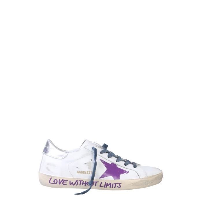GOLDEN GOOSE FEMME G35WS590R66 BLANC CUIR BASKETS Blanc - Cdiscount  Chaussures