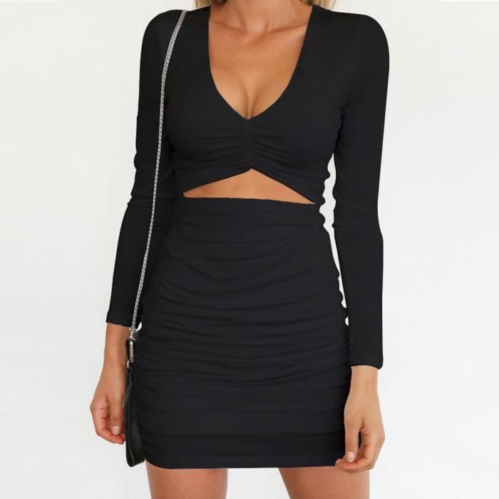 Robe Fourreau Moschino Noire Sans Manches – Taille 44, Col V, Plissée, Moulante, Genou, Occasion Excellent état
