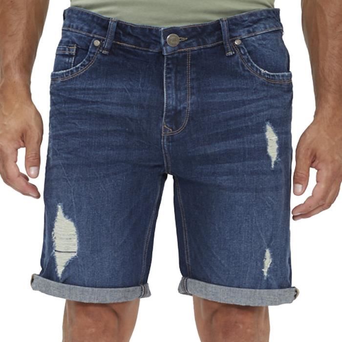 Short décontracté pour hommes de marque de couleur pure Short avec