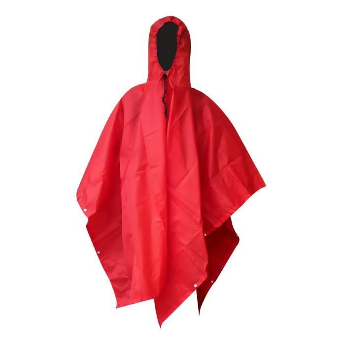 Poncho De Pluie 3 En 1 Qunature - Léger Et Imperméable 3000mm - Convertible En Bâche Ou Couverture - Taille 141x104 Cm
