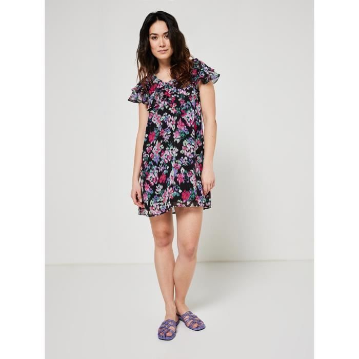 MOLLY Bracken Robe courte fleurie XS Noir Robes Noir