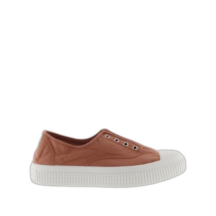 Baskets En Toile Orange Unisexe - Taille 39 - Occasion Très Bon état - Semelle Caoutchouc