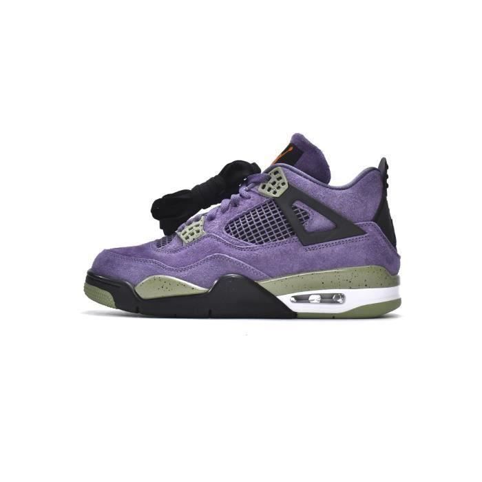 Basket niikke Airs Jordann 4 Low gang Chaussures Canyon Purple purple