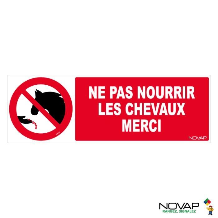 Pancarte Aluminium 'Ne Pas Nourrir Les Chevaux' – Panneau Box Cheval Anti-Gaspillage Et Santé