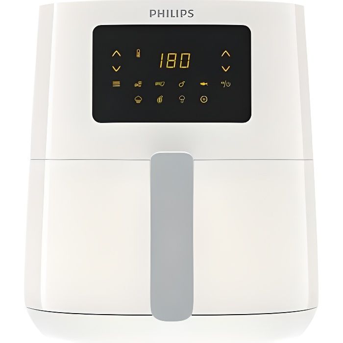 PHILIPS Airfryer Essential Compact Digital HD9252/00, Friteuse sans huile,  0,8kg, Technologie Rapid Air, 7 préréglages, Blanc - Cdiscount  Electroménager