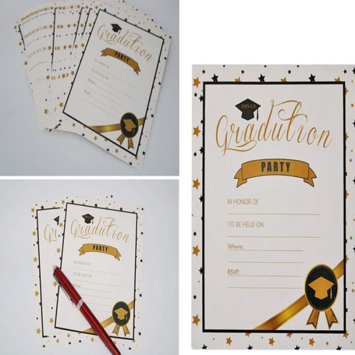 Feuilles Graduation Party Papier Cartes Lettre Impression D Invitation Fournitures De Fete De Faire Part Carte D Invitation Cdiscount Beaux Arts Et Loisirs Creatifs