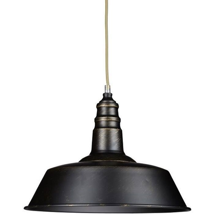 Lampe suspension en métal noir GIONA