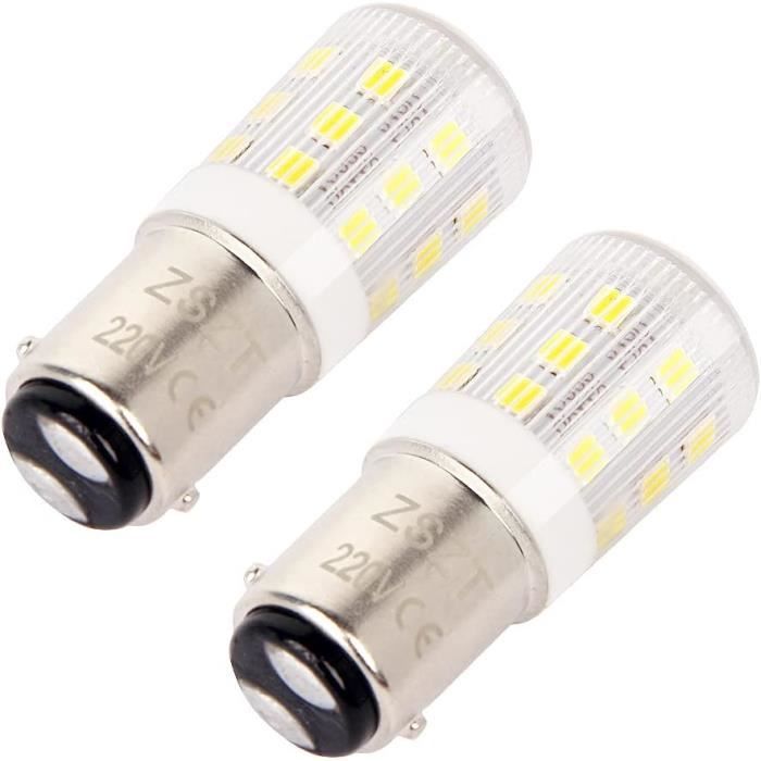 Oniroview Lot De 2 Ampoules De Rechange BA15D 25W 220V Pour Machine à Coudre - Compatible Singer, Necchi, Janome