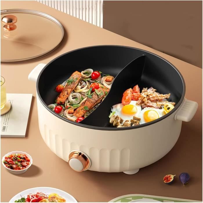 Appareil à Fondue Chinoise 1300W 6L Double Hot Pot – Électrique Avec Température Réglable