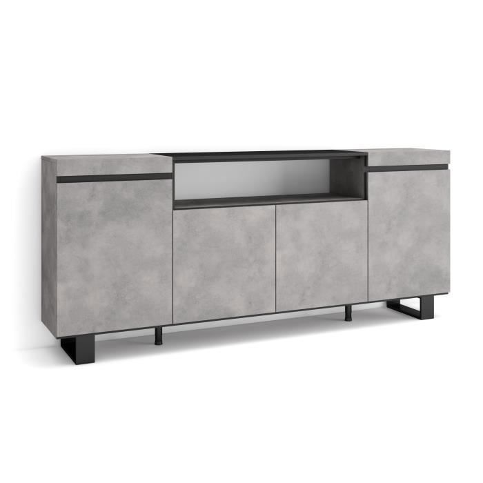 Buffet Bahut Enfilade Meuble de Séjour 200x35x87cm Ciment RF2285 Buffet Bahut Enfilade Meuble de Séjour 200x35x87cm Ciment RF2285