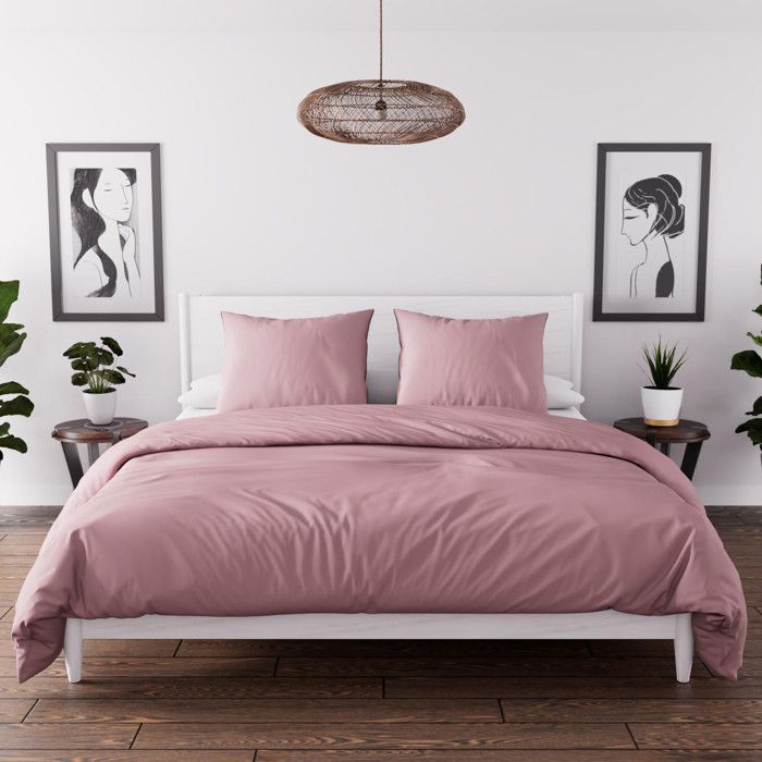 Intemporel Boh&egrave;me Parure Housse de Couette, Rose, 260 x 240 cm