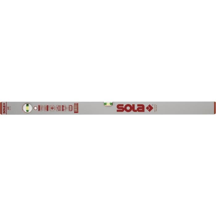 Sola AZB 100 Niveaux à bulle à profilé tubulaire, Rouge, 100 cm - 1011301