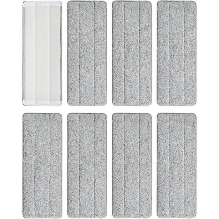 Lot De 3 Recharges Microfibre Pour Serpillière Plate - Compatible Balais Plat, Nettoyage Profond - 13
