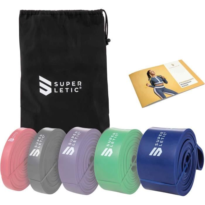 Kt De Bandes De Résstance Musculaton En Latex 5 Bandes élastques