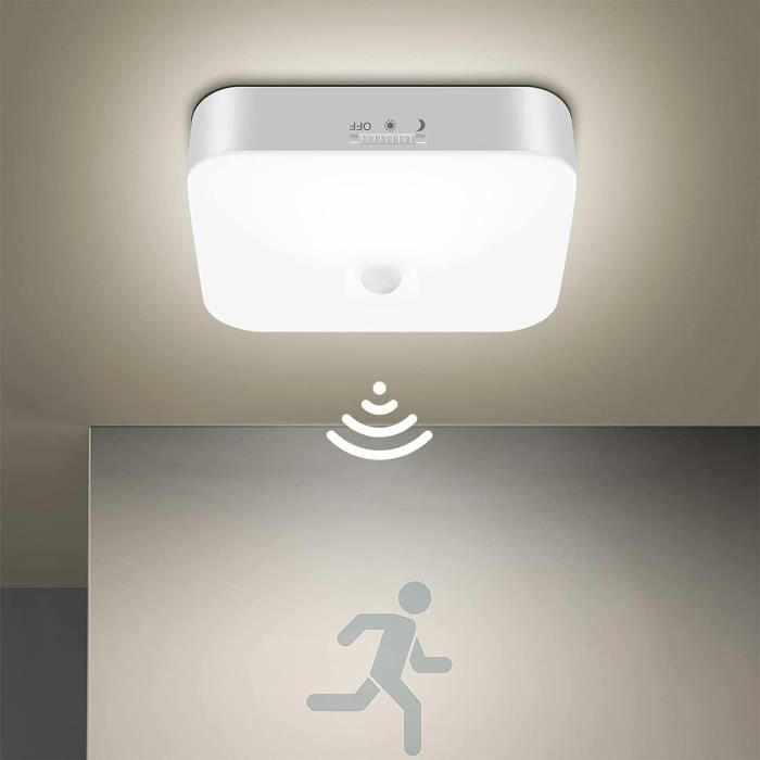 Lampe De Plafonnier Avec Détecteur De Mouvement, LED Plafond Sans Fil Rechargeable Plafonnier 3 Temperatures De Couleur Telecommande 97262135