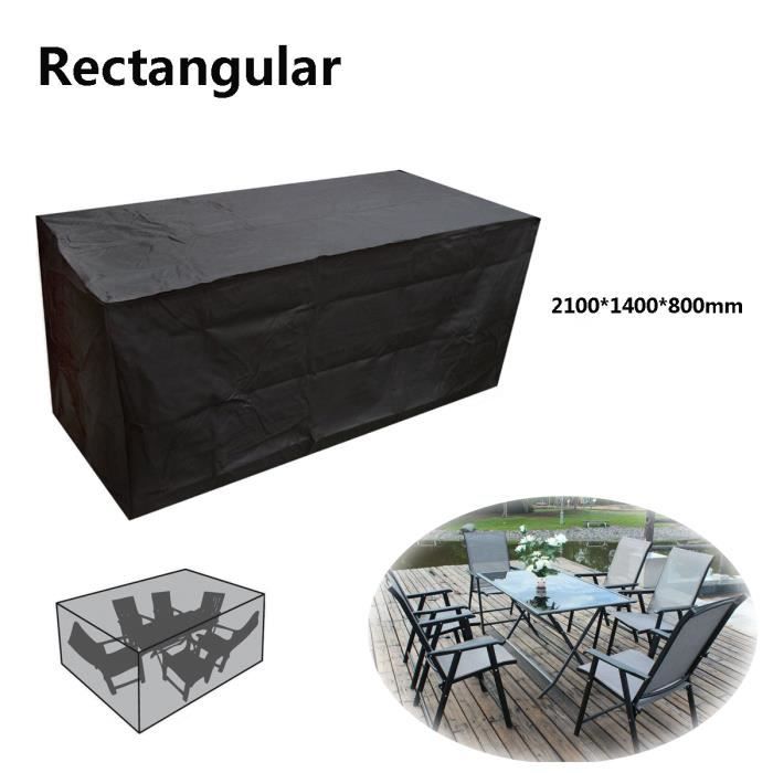 Housse De Meuble Jardin Étanche Bâche Couverture De Protection Pour Table Canapé Chaise 210*140*80cm
