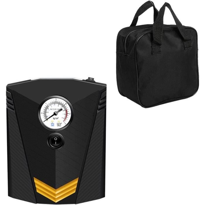 Mini Compresseur D'air 12V Pour Voiture - Pompe à Pneu Portable 300 PSI - Noir