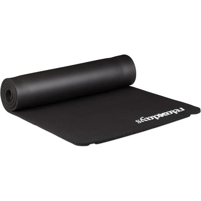 Bodhi - Kit yoga complet pour débutants FLOW avec tapis de yoga, brique et sangle (noir