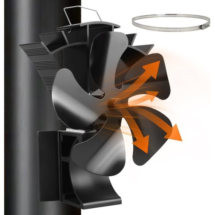 Ventilateur De Poêle Magnétique 3 En 1 Silencieux Ventilateur Poêle À Bois  5 Feuilles Ventilateur De Cheminée Pour Poêle À Bo[H44] - Cdiscount  Bricolage