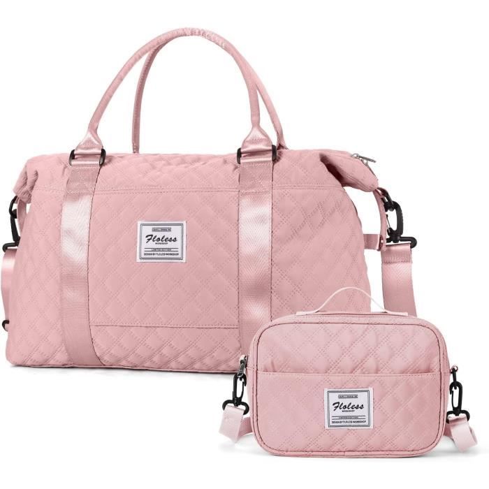 Sac Weekender Femme Lekesky 33L - Style Boho, Compartiment à Chaussures, Idéal Voyage Ou Sport