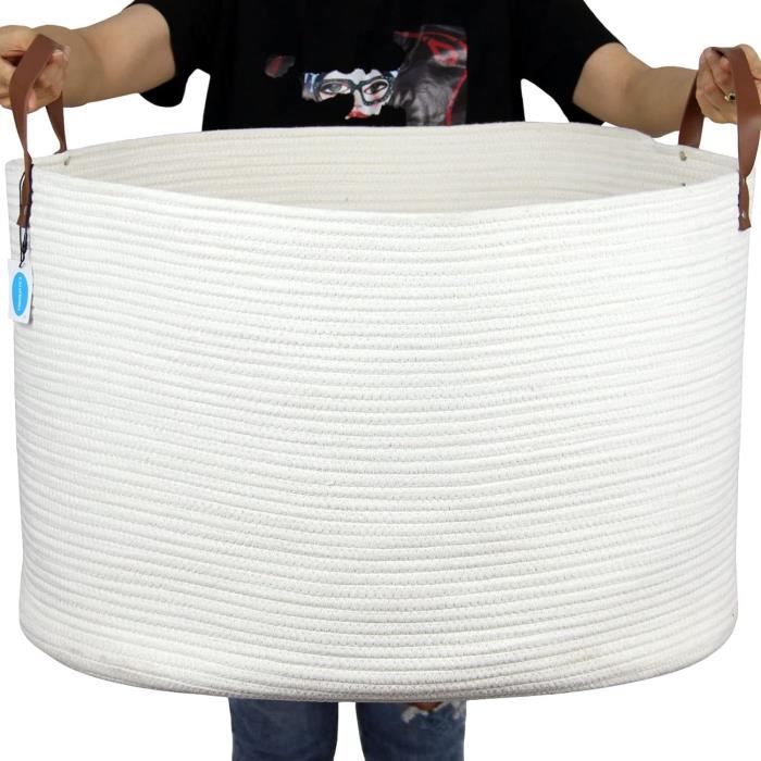 Arthur Cameron Panier De Rangement Extra Large En Osier Naturel XL - Coffre 260 Litres Avec Couvercle