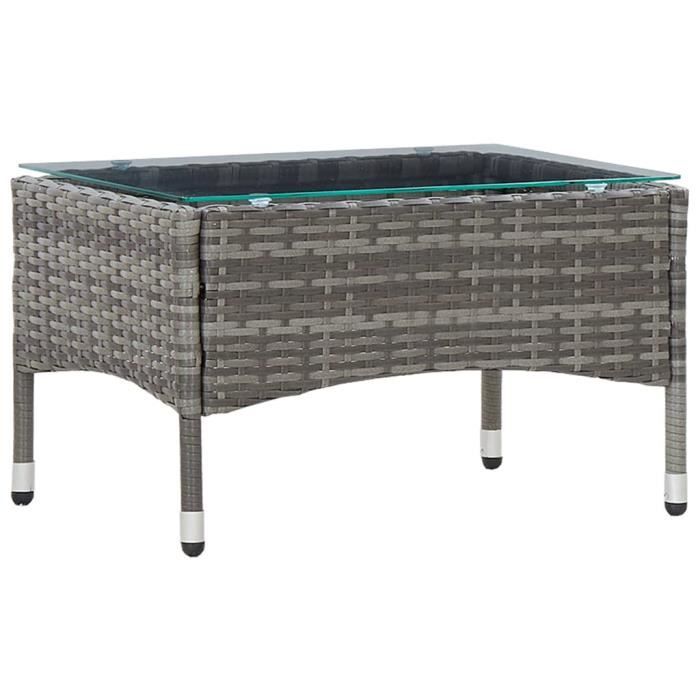 Relaxdays Table Basse De Jardin, Résistante Aux Intempéries, Aussi Pour Terrasse Balcon 39x98x48 Cm Grise 92563397