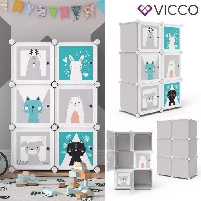 Armoire Penderie Pour Enfant Vicco Etagere Diy Modulable 6 Compartiments Tringle Etagere Emboitable Cdiscount Puericulture Eveil Bebe